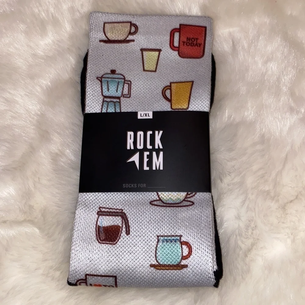 Rock ‘Em Socks I love to Poop I love coffee Mean Muggin'